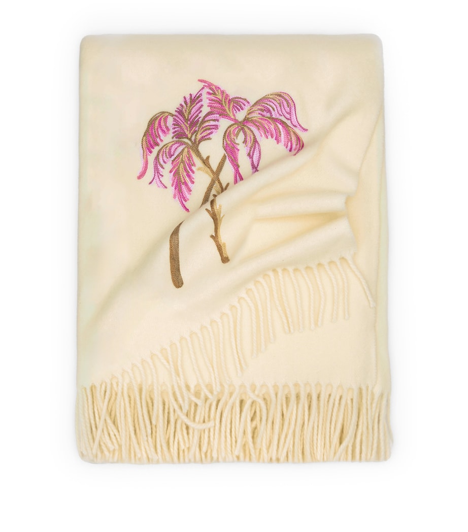Loretta Caponi Pink Palm throw 132cm × 159cm, UK version