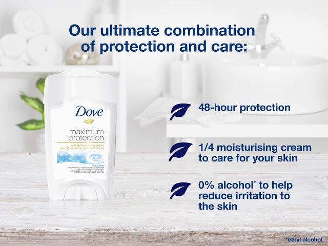 Dove Anti-Perspirant Cream Stick Original Clean 45ml - British product