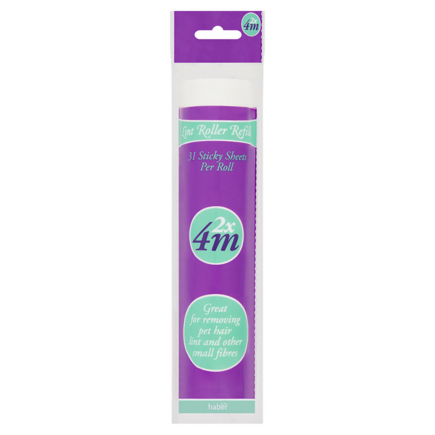 Haber Lint Roller Refills 2 x 4m/31 Sticky Sheets - McGrocer