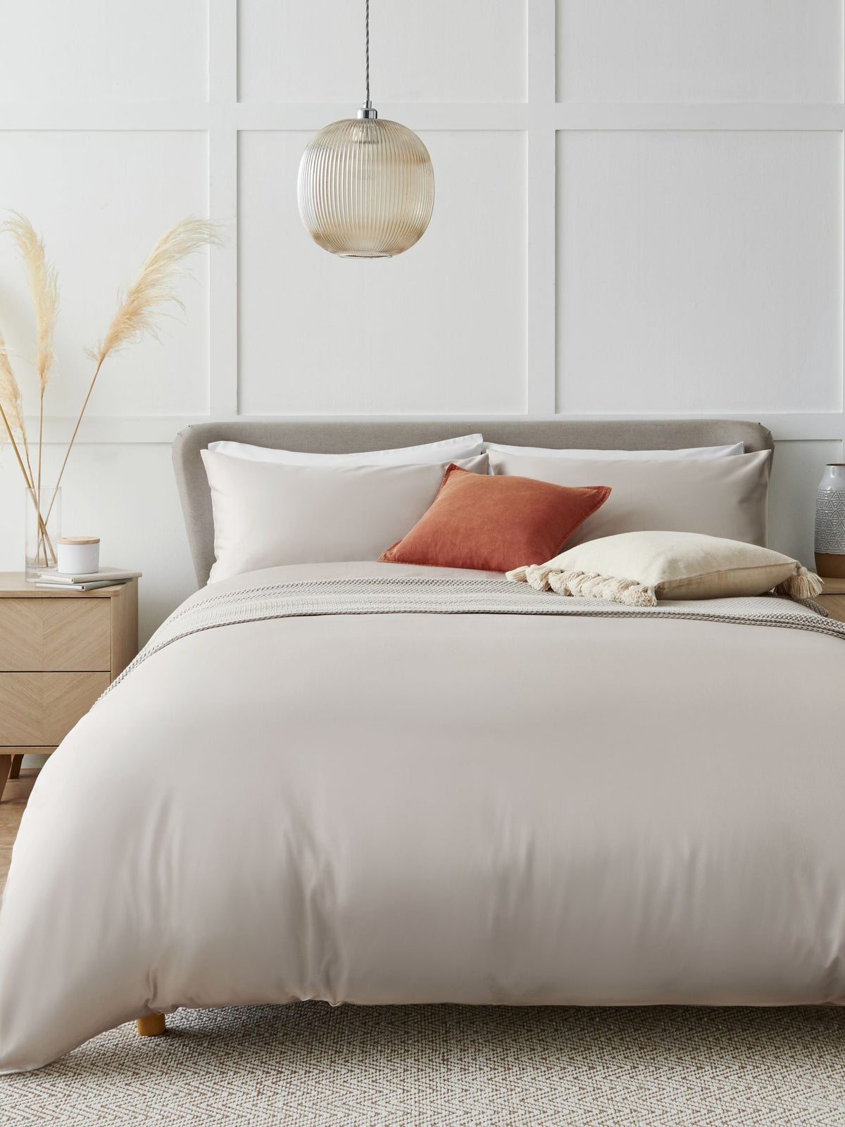 Egyptian cotton duvet cover set with 400 thread count (British brand)