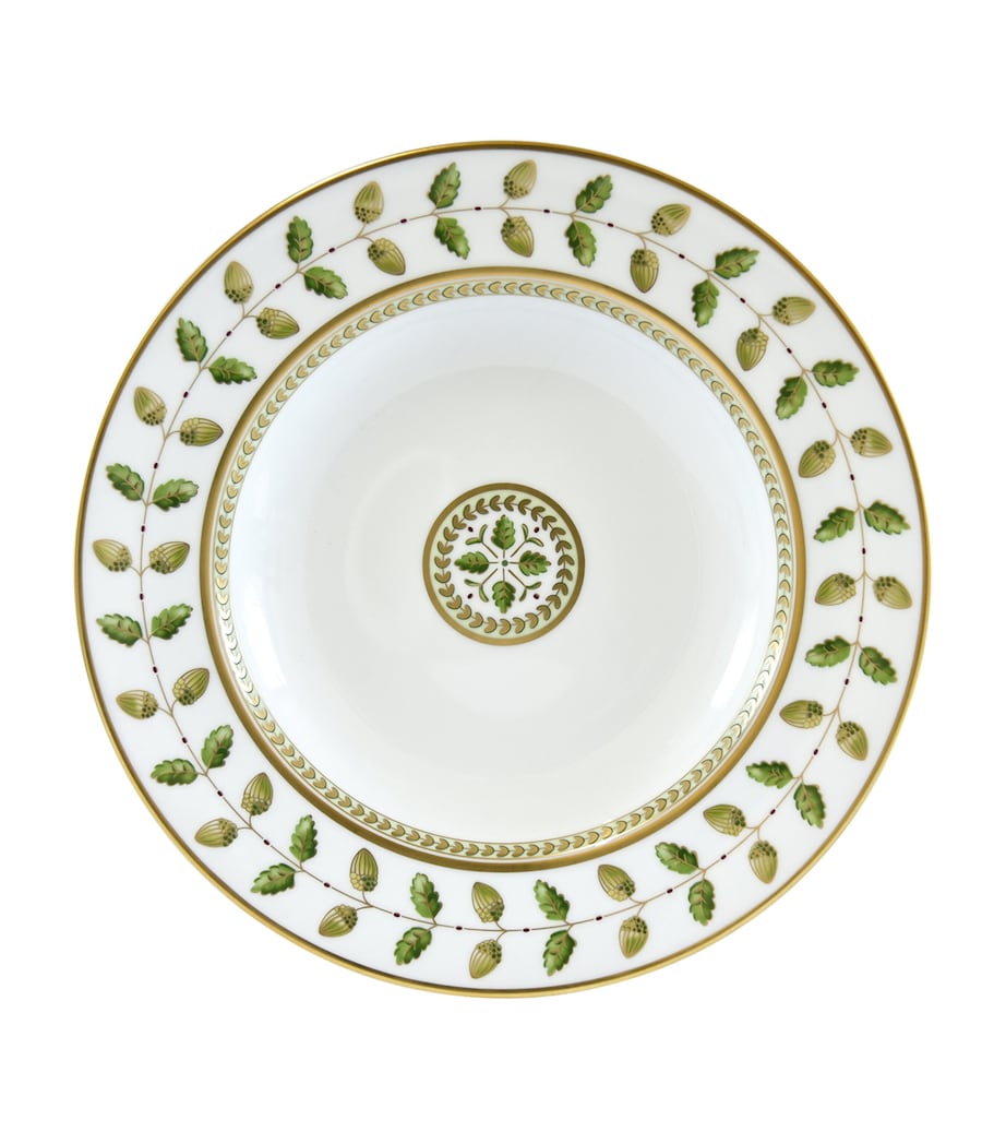 Bernardaud rimmed soup plate with floral print, 22.5cm diameter - British product
