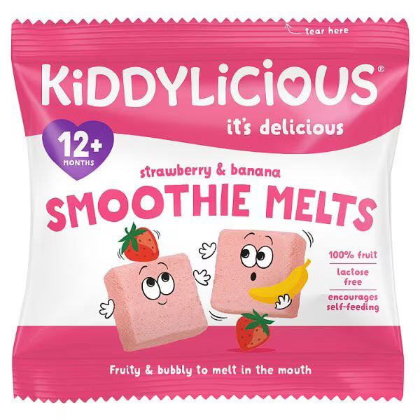 Kiddylicious Strawberry Smoothie Melts 6g (British brand)