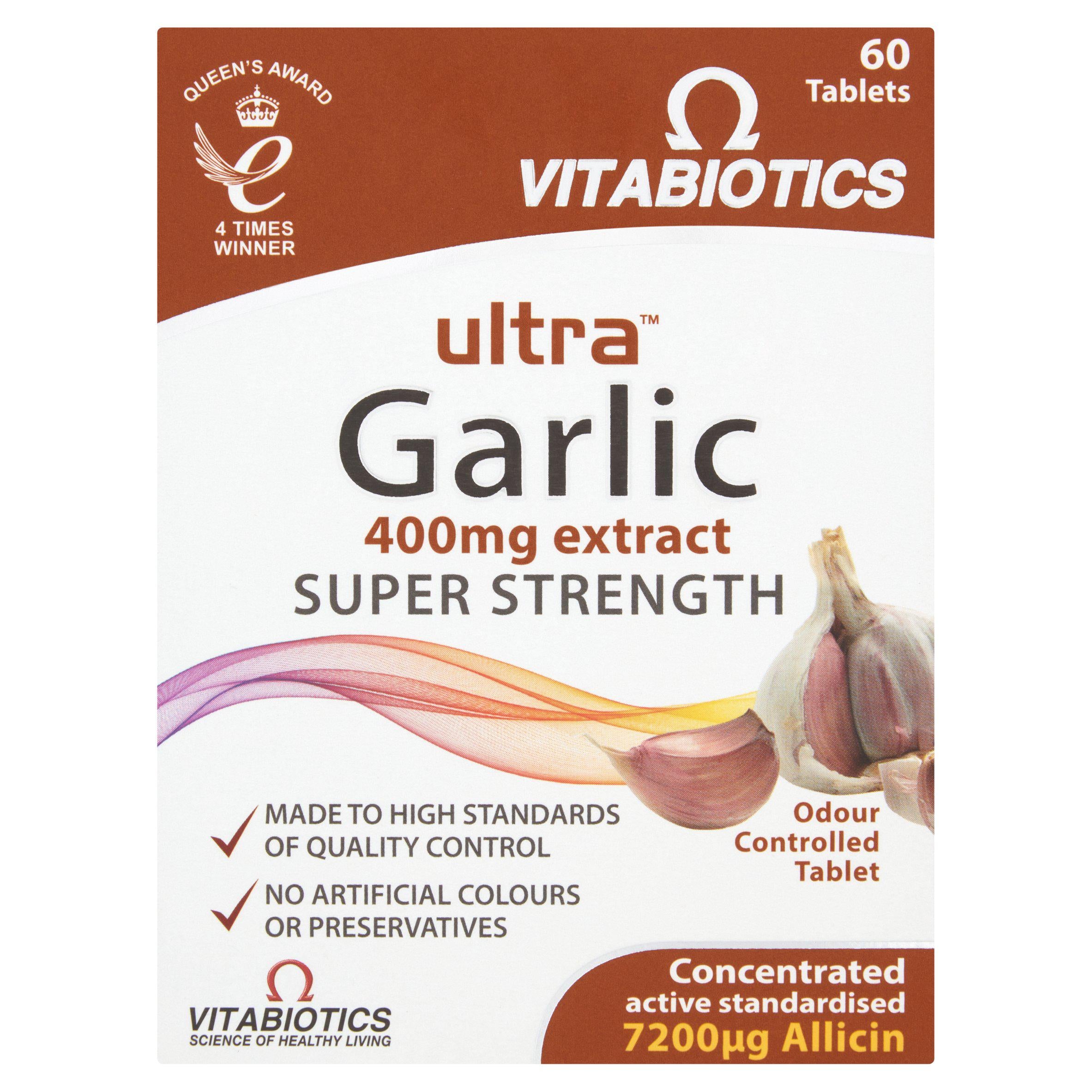 Vitabiotics Ultra Garlic 400mg Extract Tablets x60 GOODS Sainsburys   
