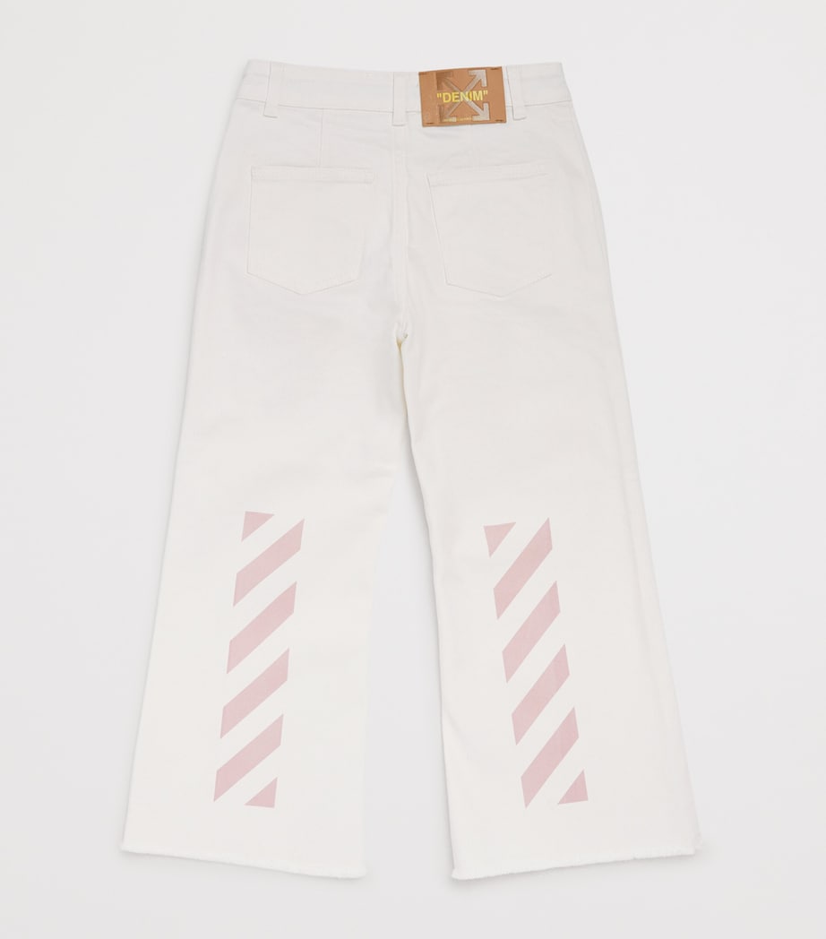 Off-White Kids Bookish Diagonal Straight Jeans 4-12+ years, imported from the UK