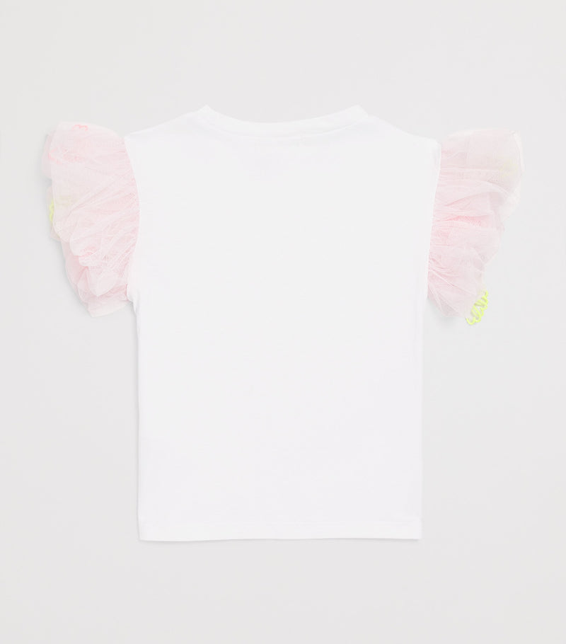 Billieblush Cotton Tulle-Sleeve T-Shirt (3-12 Years)