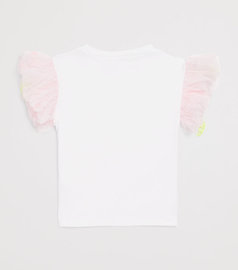 Billieblush Cotton Tulle-Sleeve T-Shirt (3-12 Years)