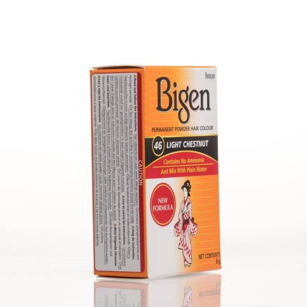 Bigen permanent powder hair colour light chestnut - British product