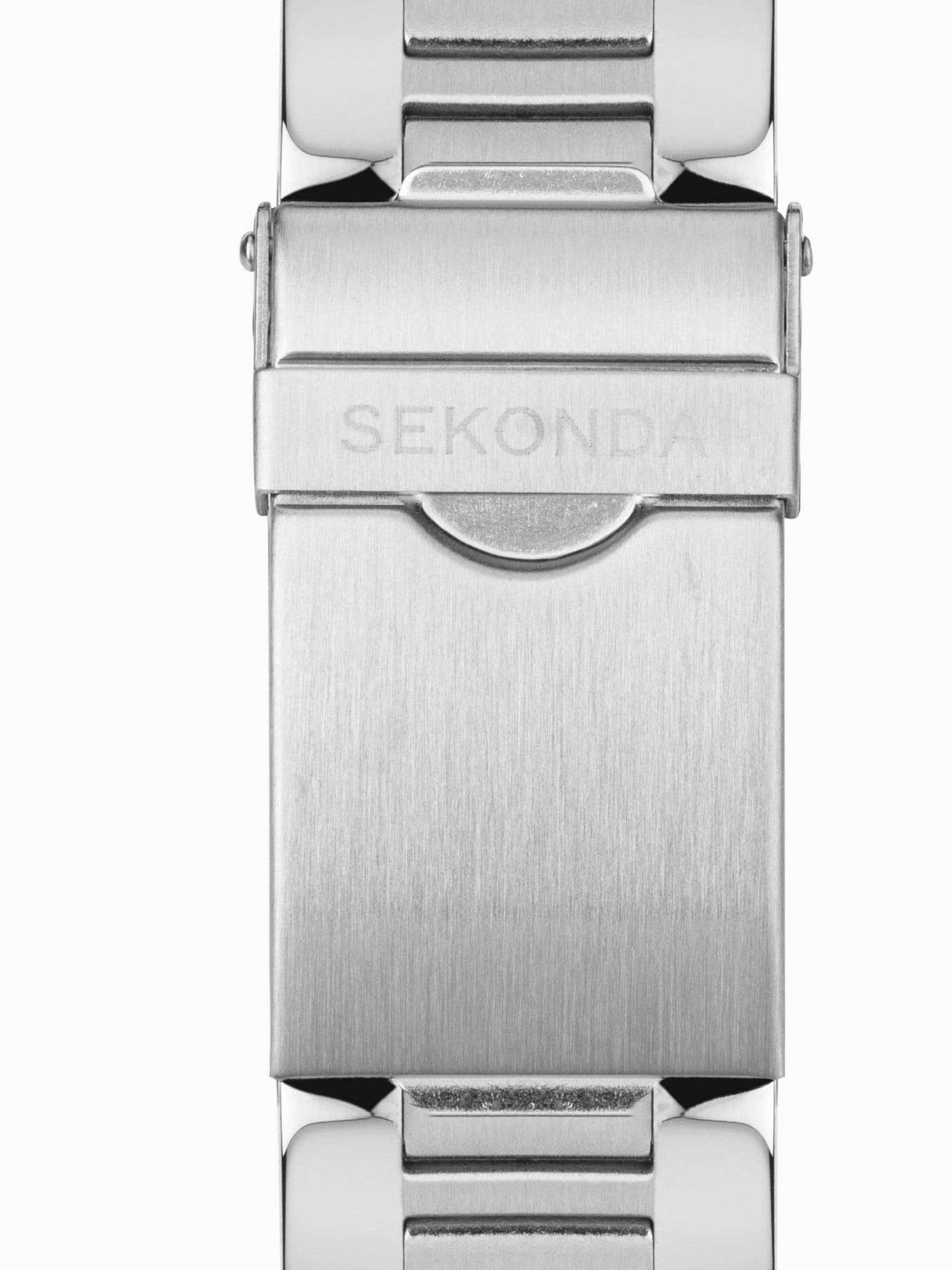 Sekonda Silver Midnight Analog Watch 44mm With Stainless Steel Bracelet (British brand)