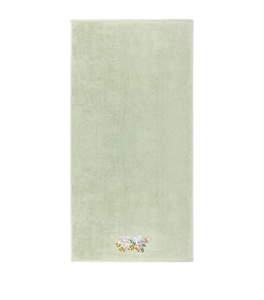Yves Delorme Embroidered Orchidee bath towel 70cm x 140cm (British brand)