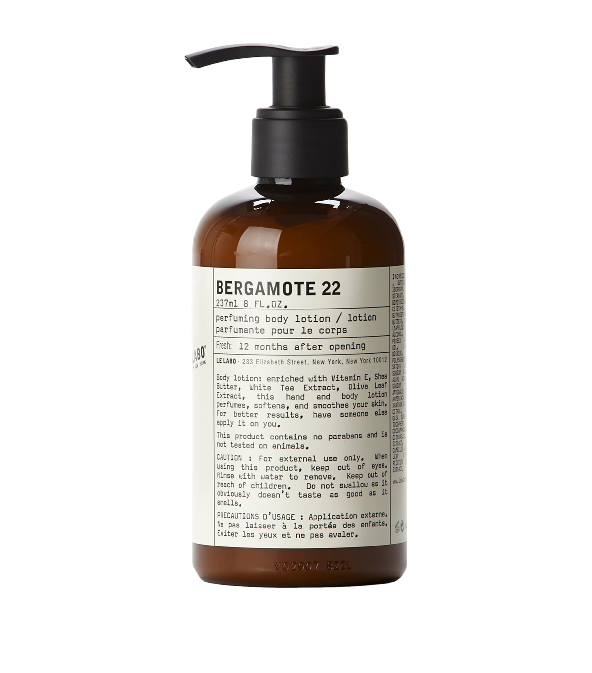 Le Labo Bergamote 22 body lotion 237ml, UK version