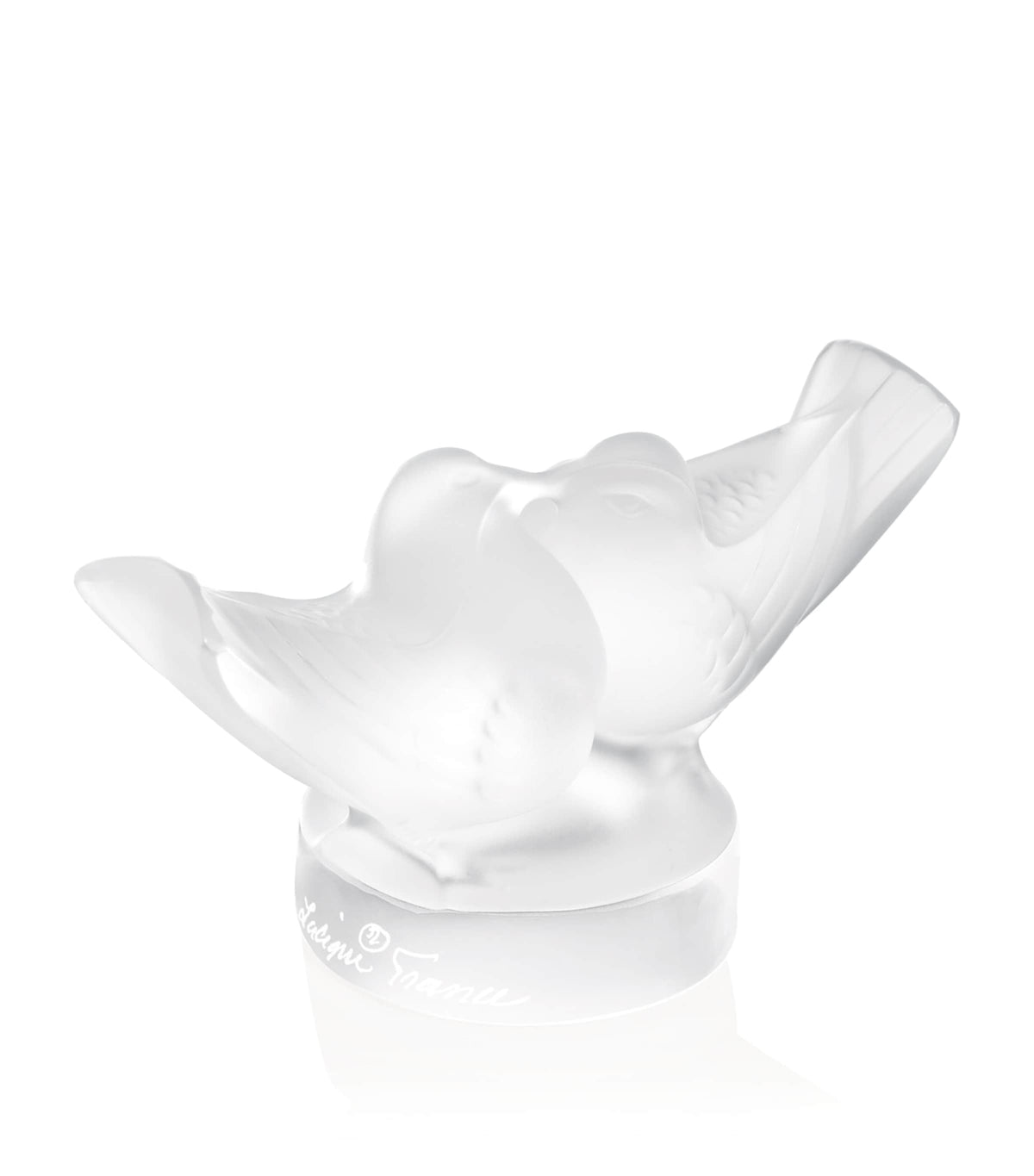 Lalique 2 Lovebirds large crystal sculpture, UK version