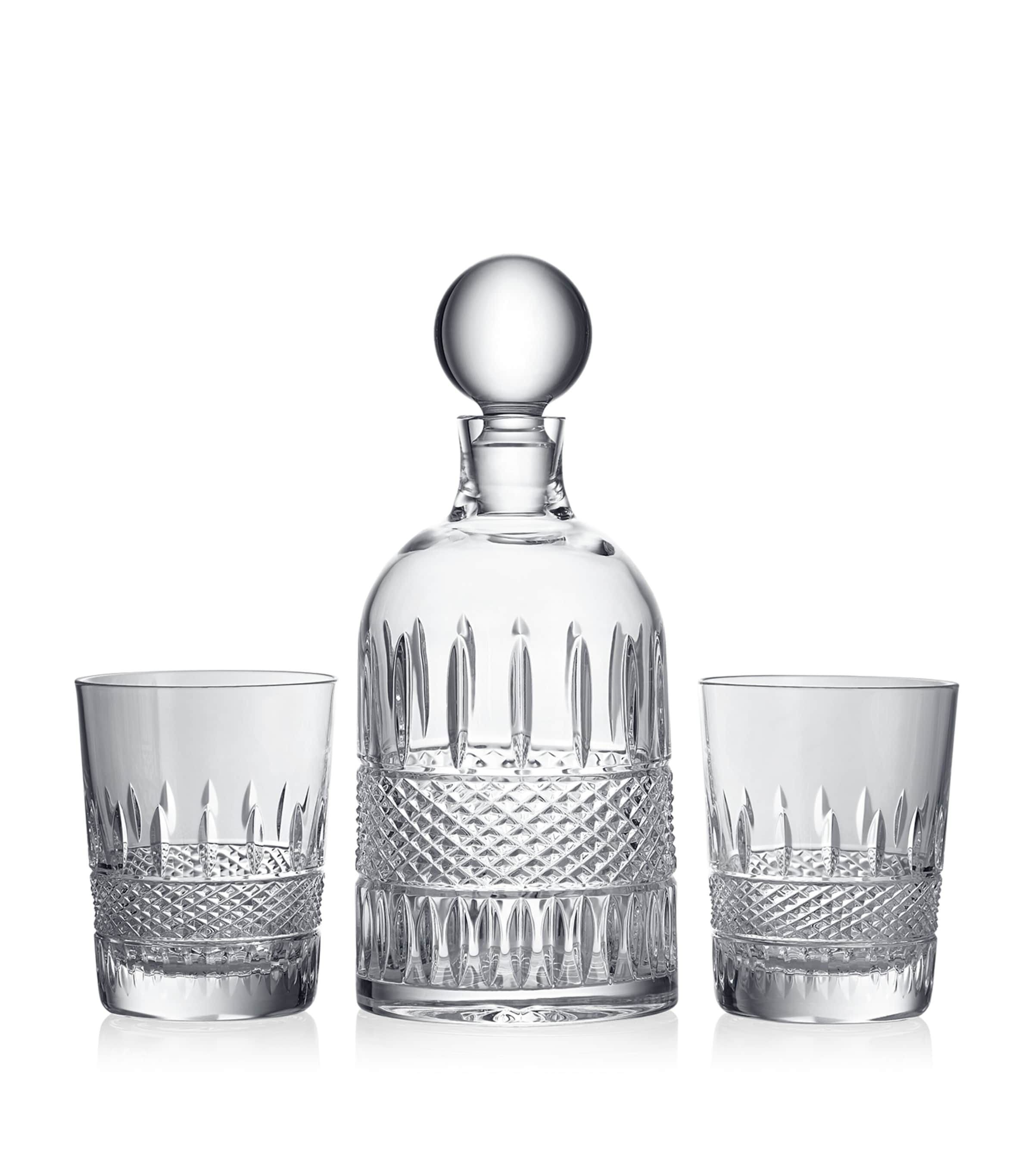 Waterford Crystal Mastercraft Irish Lace decanter set with tumblers (British brand)