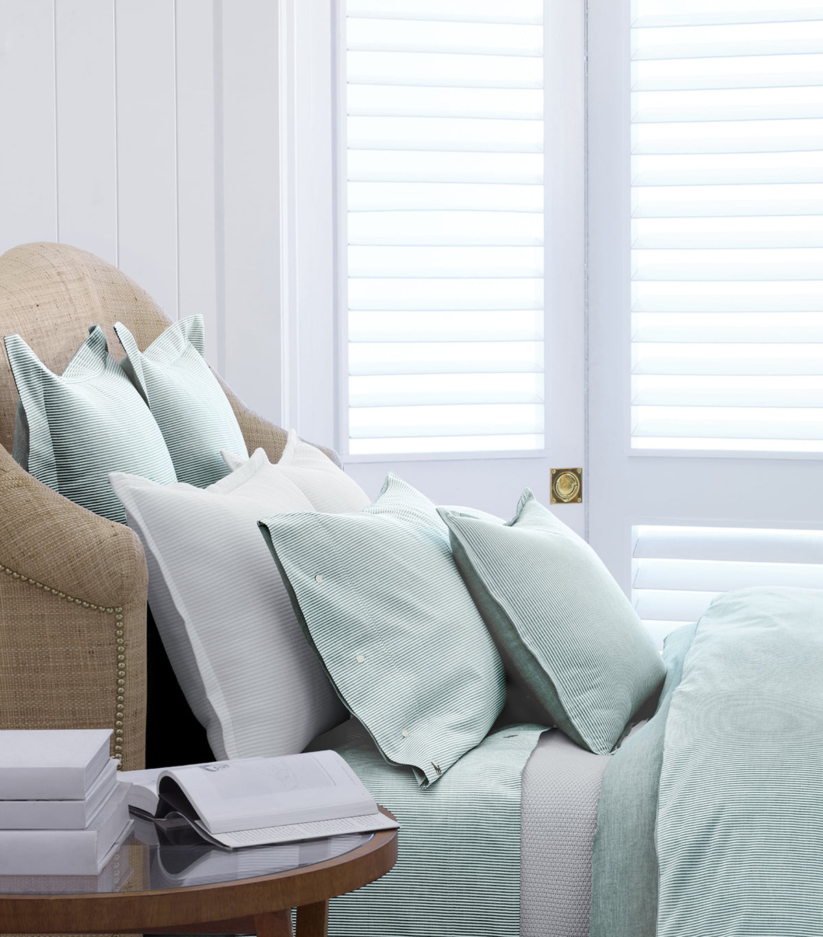 Ralph Lauren Home Oxford Evergreen Emporer Fitted Sheet (200cm x 200cm)