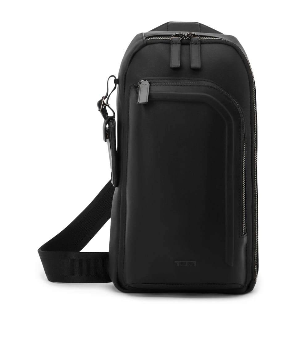Sleek Backpack with Carbon Fibre Accents and USB Port, 43cm x 30.5cm x 14cm