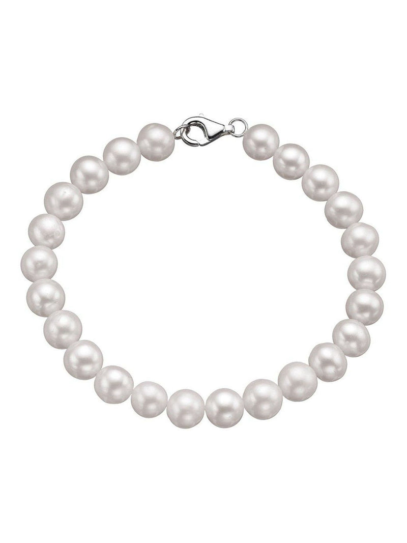 Sterling Silver Cultured Freshwater Pearl Bracelet 19cm