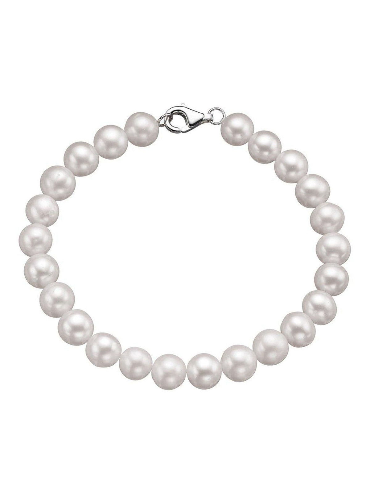 Sterling Silver Cultured Freshwater Pearl Bracelet 19cm
