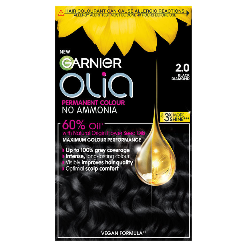 Garnier Olia 2.0 Black Diamond Permanent Hair Dye - McGrocer