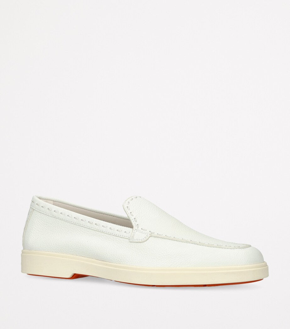 Premium Suede Loafers with Rubber Sole, Made in Italy