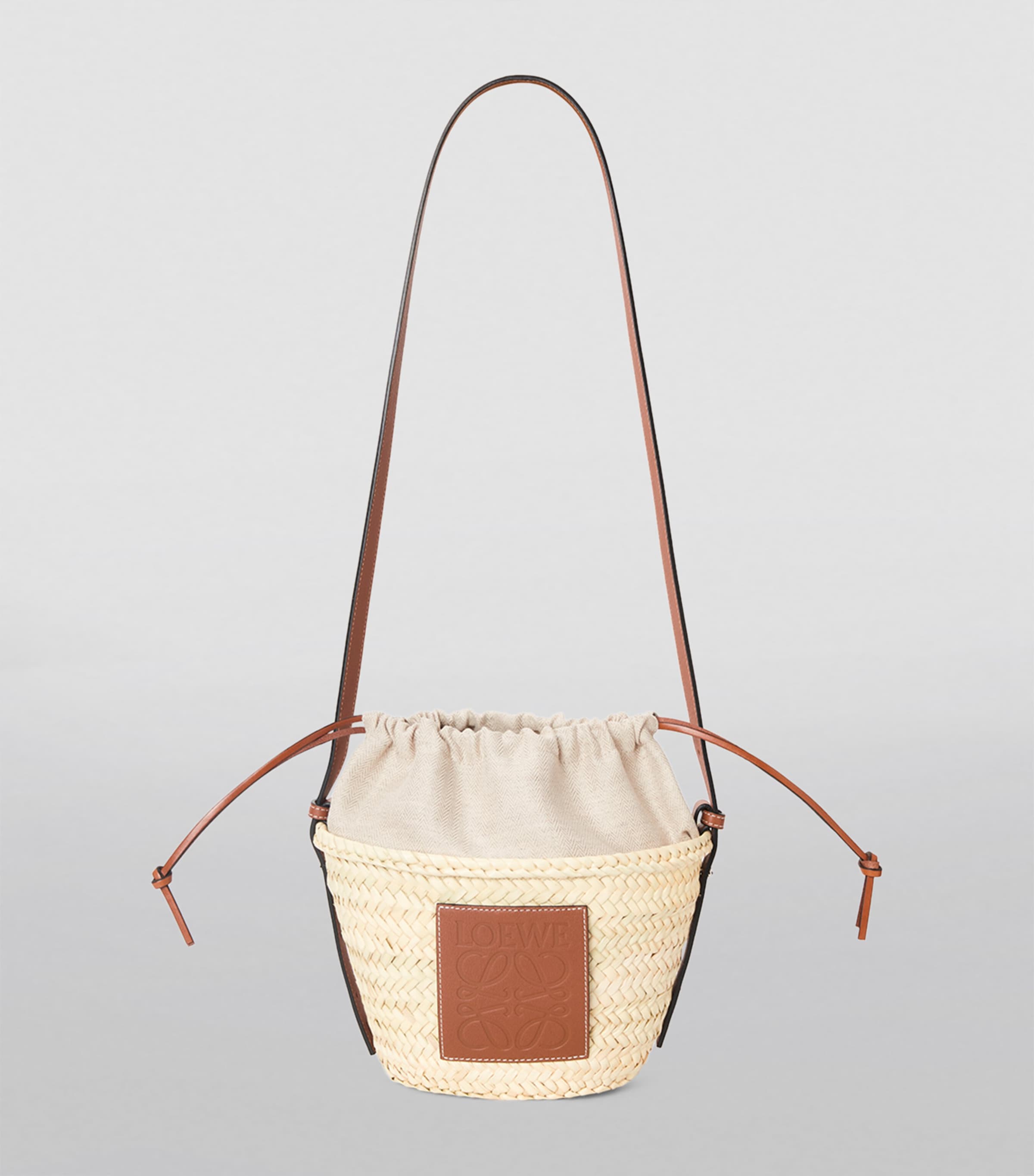 LOEWE Paula's Ibiza woven drawstring bucket bag, UK version