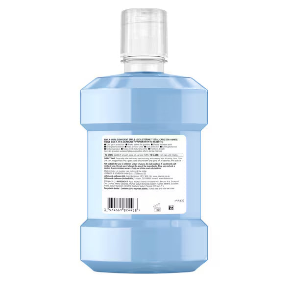 Listerine Total Care Stay White mouthwash 1L, UK version