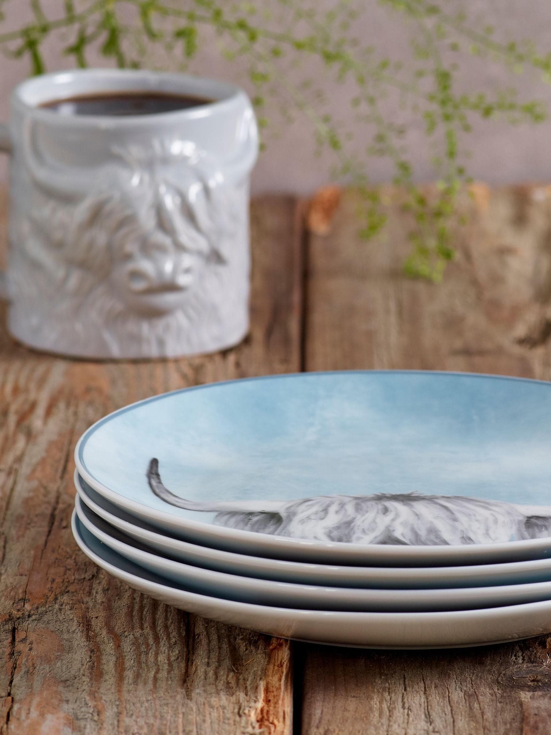 Set of 4 Teal Blue Hamish Side Plates