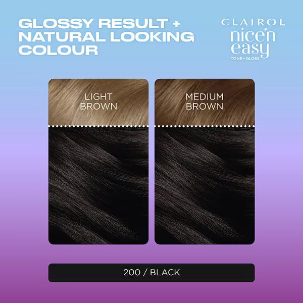Clairol Nice'n Easy black semi-permanent hair dye - British product