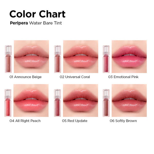Peripera Water Bare Tint All Right Peach 3.7g, imported from the UK