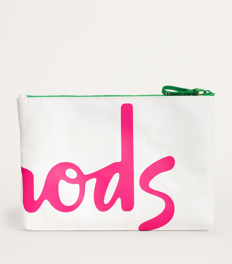 Harrods Medium Cotton Logo Pouch