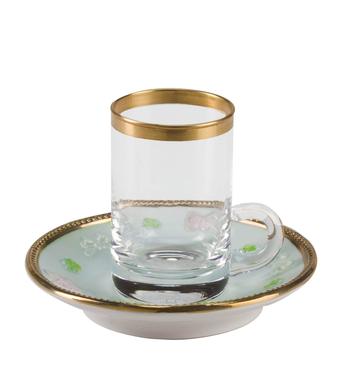 Villari Blooming Butterfly teacup and saucer set (British brand)
