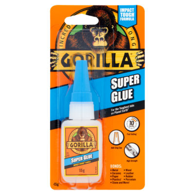 Gorilla Super Glue adhesive tube 15g (British brand)