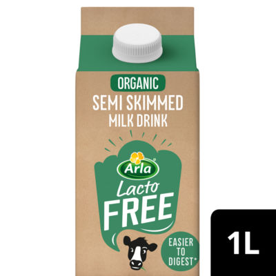 Arla Lactofree Organic Semi Skimmed Milk 1L - British product