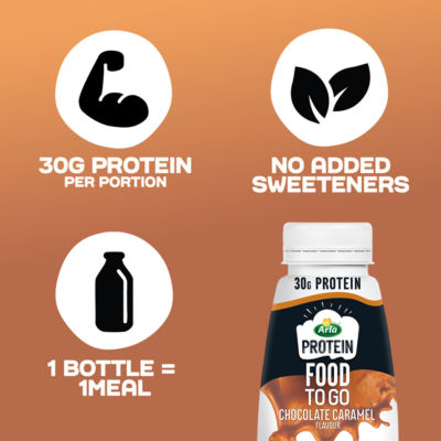 Boisson de remplacement de repas Arla Protein Food To Go Chocolat Caramel 500ml