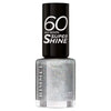 Rimmel 60 Seconds Glitter Nail Polish Silver, imported from the UK