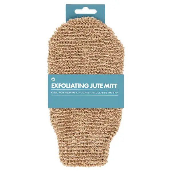Superdrug exfoliating jute mitt (British brand)