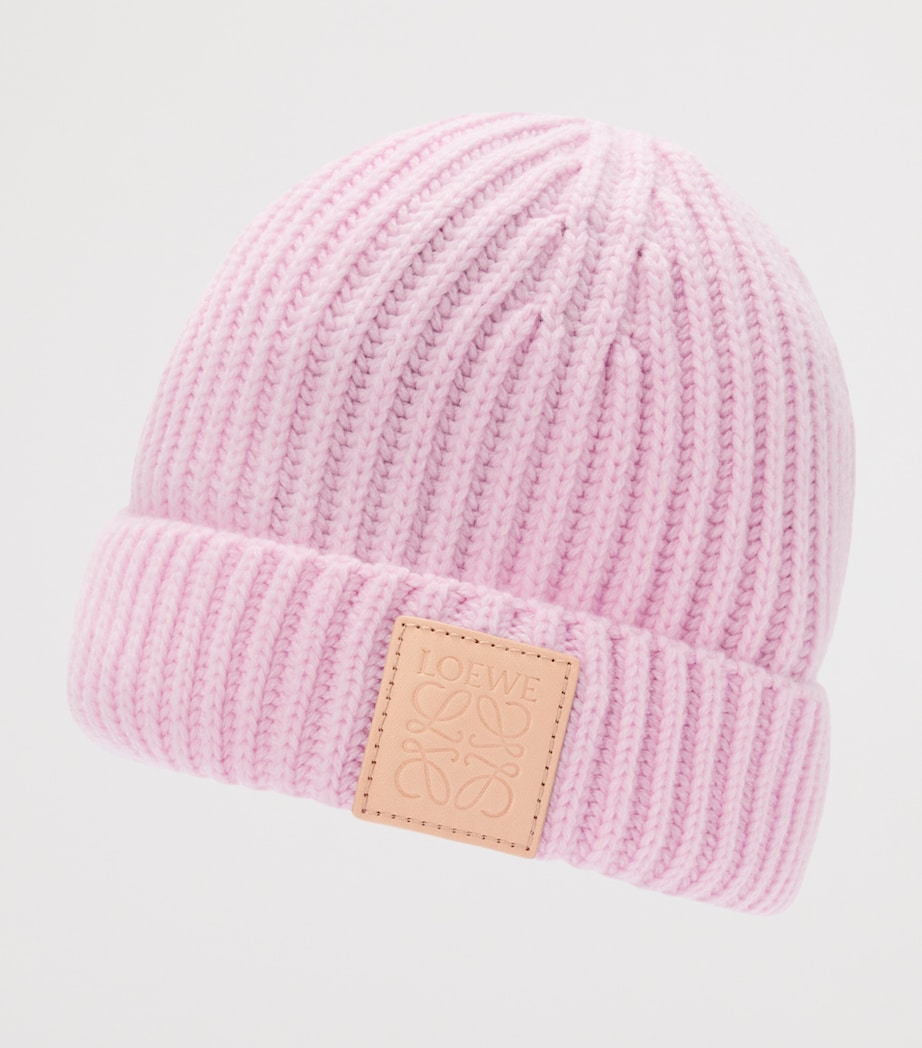 LOEWE Cashmere Ribbed Beanie hat, UK version