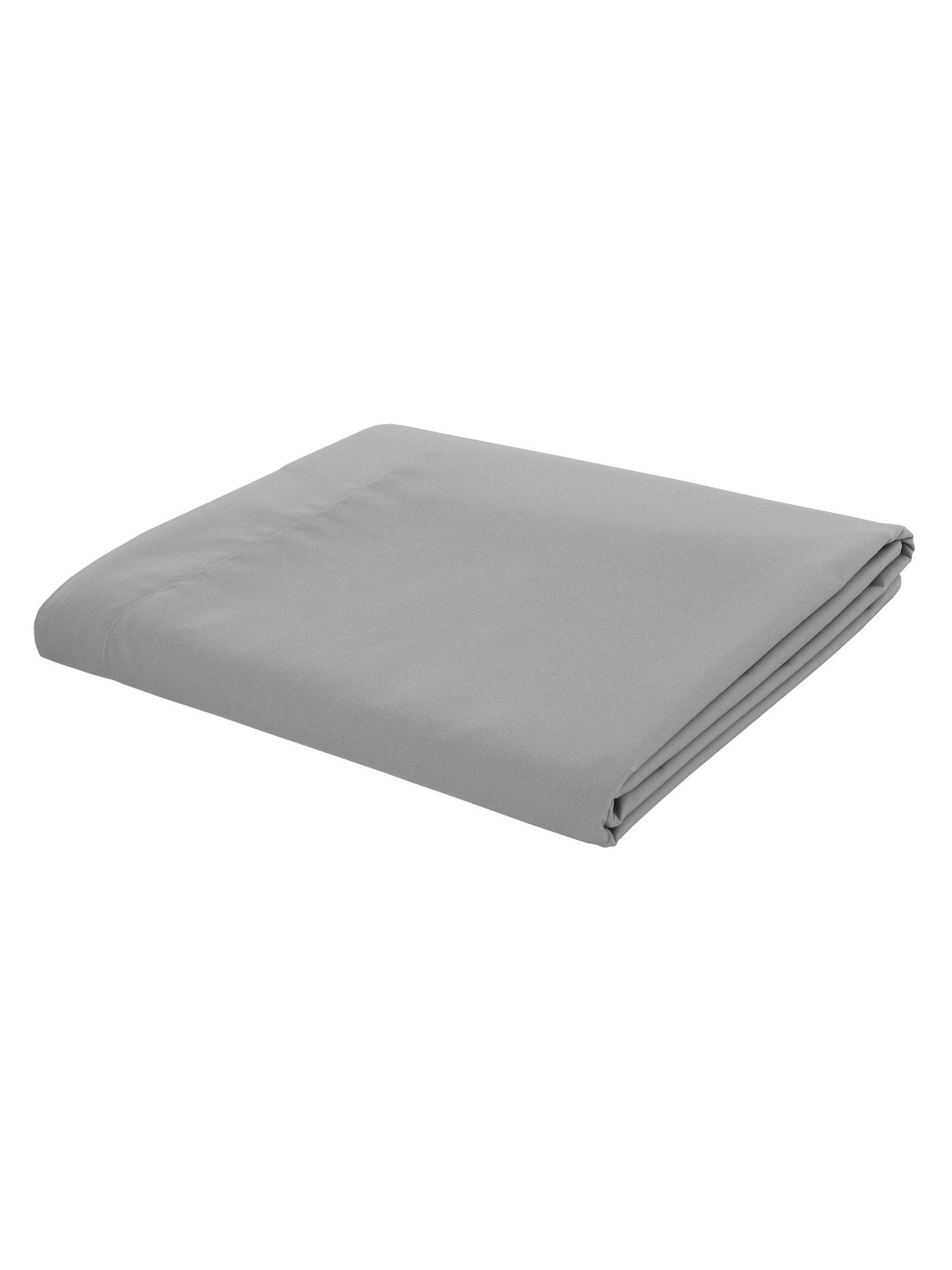 Catherine Lansfield grey percale flat sheet - British product