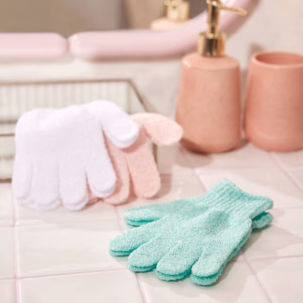 Superdrug Body Gloves Pink cleansing glove (British brand)