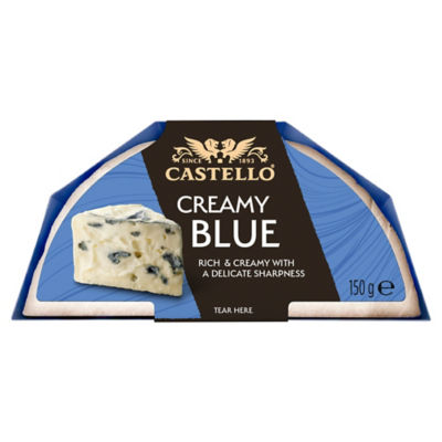 Castello Creamy Blue Cheese wedge 150g - British product