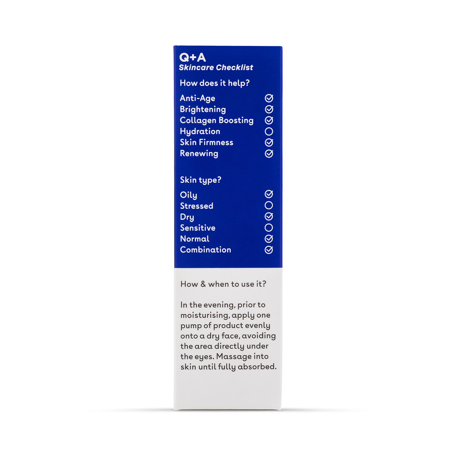 Q+A Retinol Facial Serum 30ml, imported from the UK