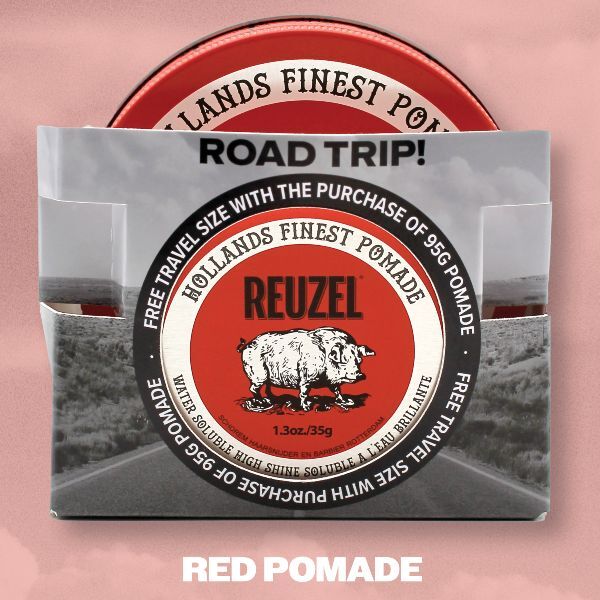 Reuzel Road Trip Red Pomade 95g + 35g, imported from the UK