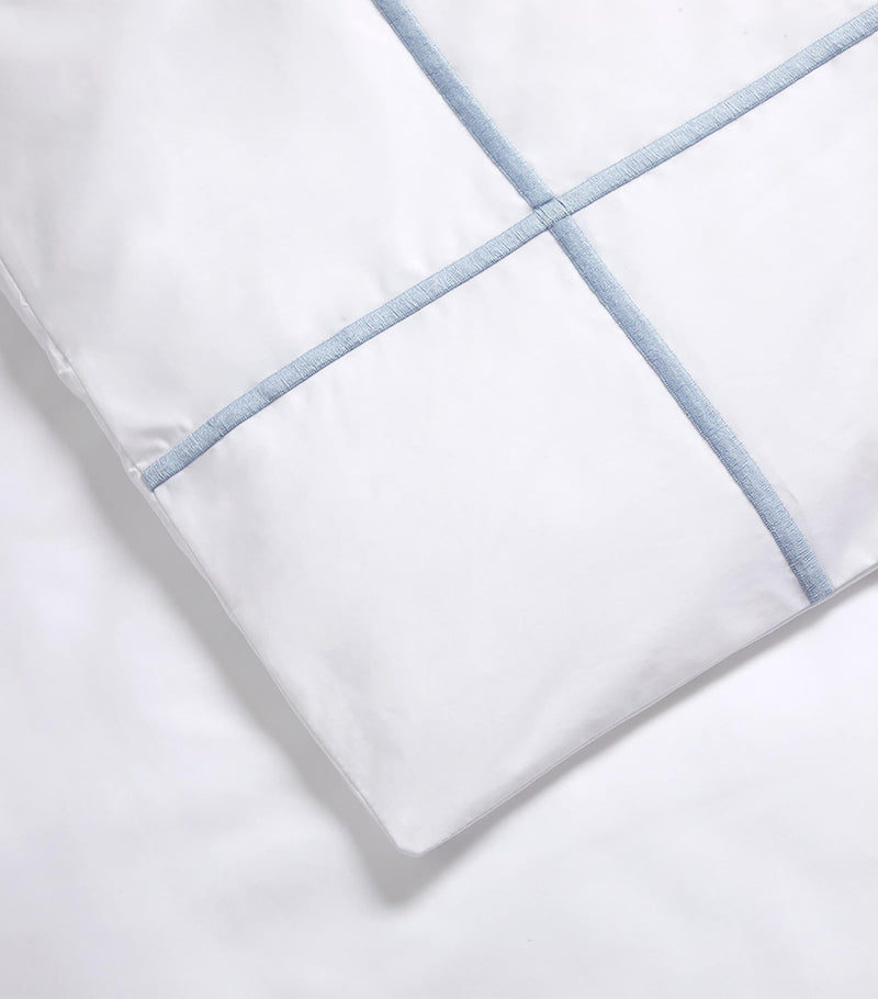 Yves Delorme Pima Cotton Athena Celeste King Duvet Cover 240cm x 220cm (British brand)