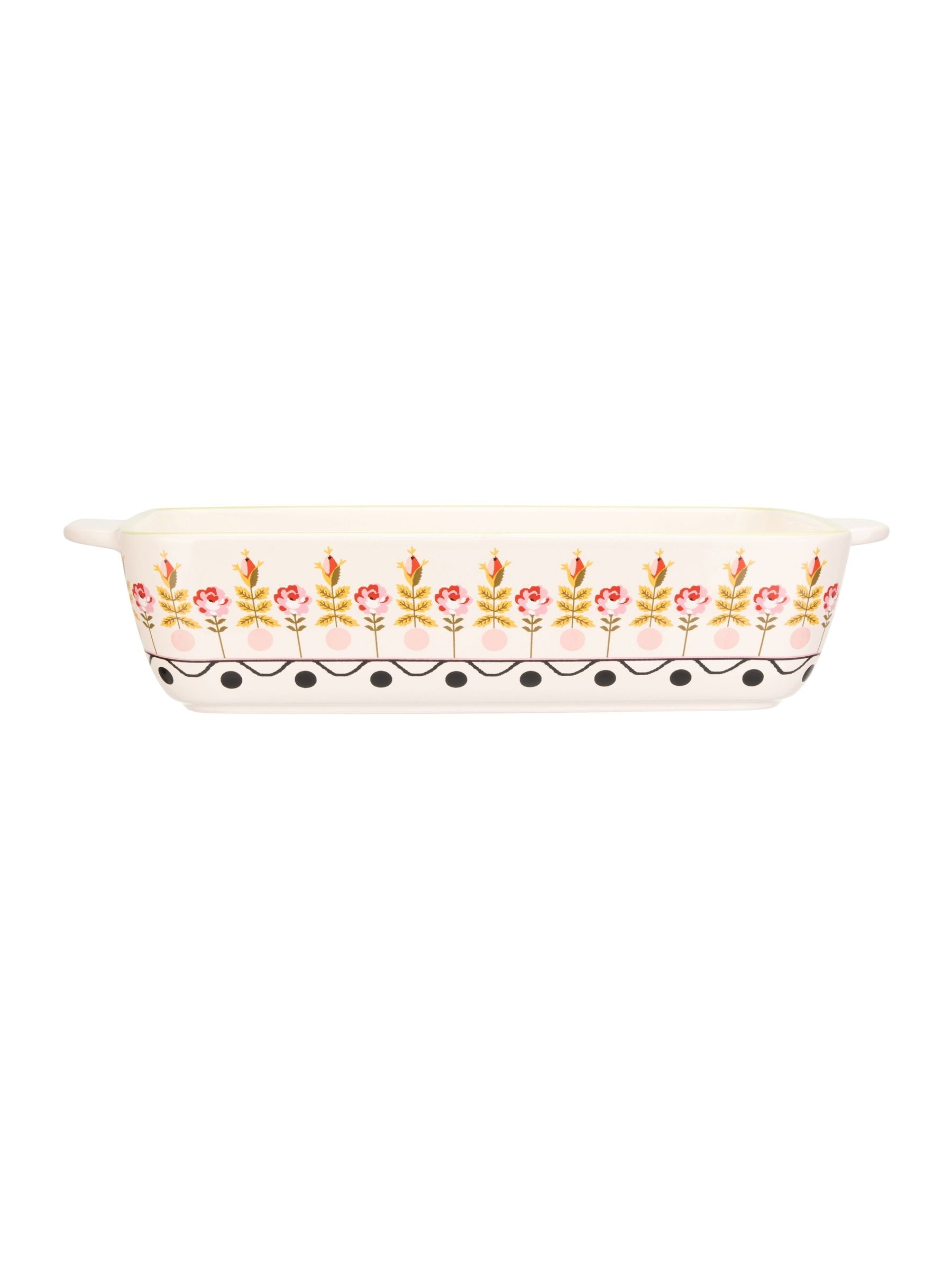 Cath Kidston cream ceramic roasting dish 33cm - British product