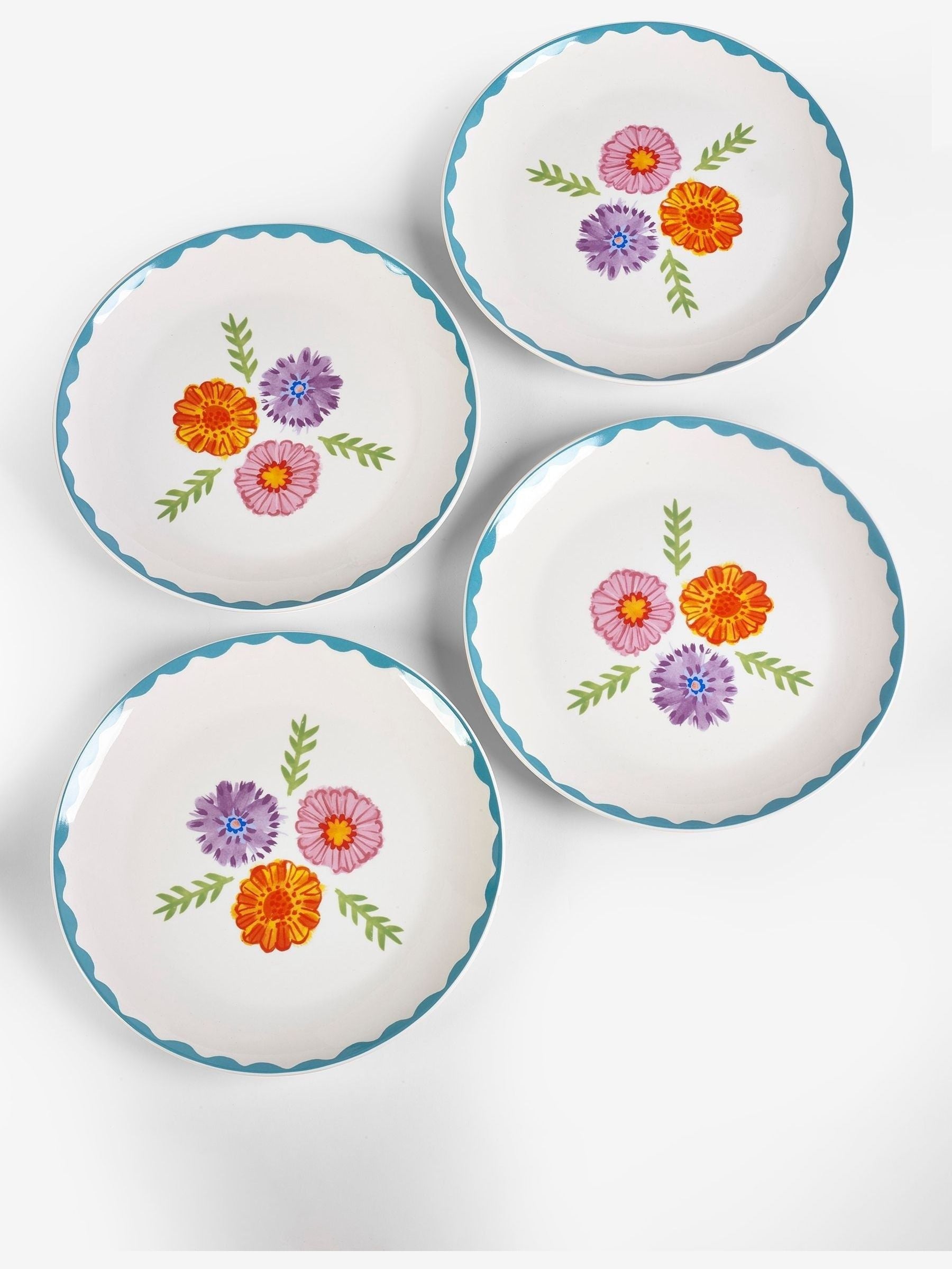 Lucy Tiffney floral dinner plates set of 4, UK version