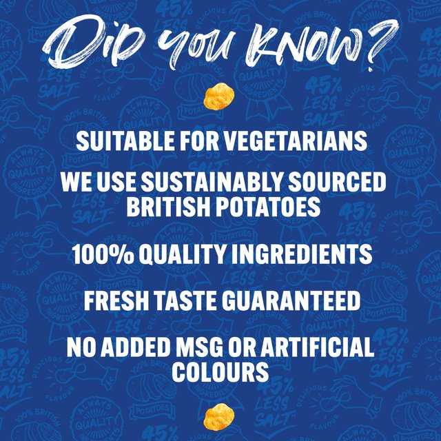 Walkers Less Salt A Dash of Salt & Vinegar Multipack Crisps   6 per pack GOODS M&S   