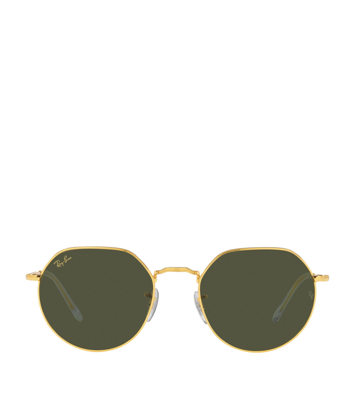 Ray-Ban Jack round-hexagonal sunglasses with adjustable nose pads, imported from the UK