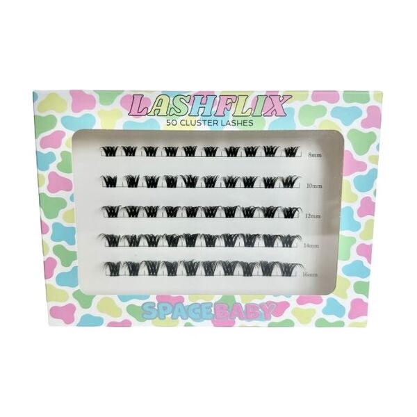 Space Baby D Curl Cluster Lashes 50 Pack (British brand)