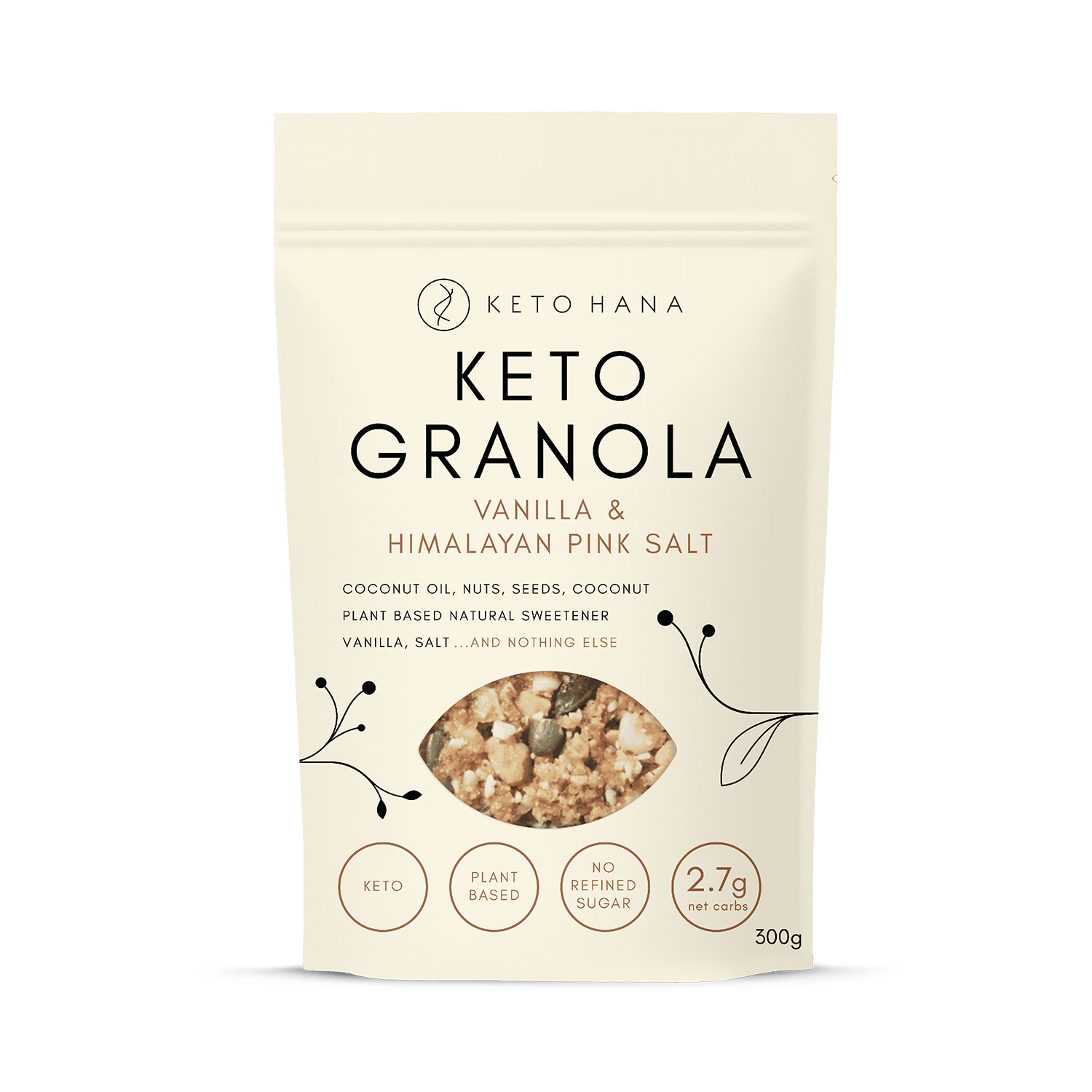 Keto Hana Vanilla & Himalayan Pink Salt Keto Granola 300g