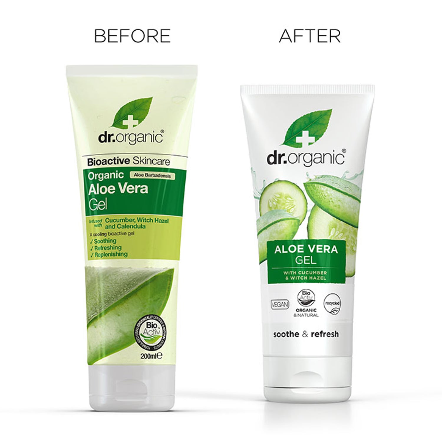 Dr Organic Aloe Vera Gel with Cucumber 200ml - British product