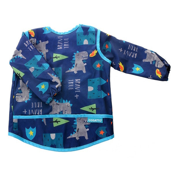 Ziggle Baby Coverall Feeding Bib Blue Dragon Kingdom (British brand)