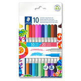 STAEDTLER Double-ended fibre tips cardbox 20pcs GOODS M&S   